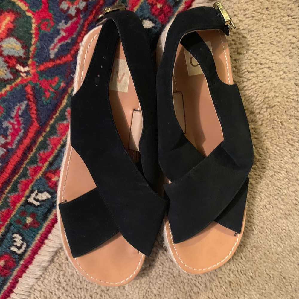 Dolce Vita black suede espadrille